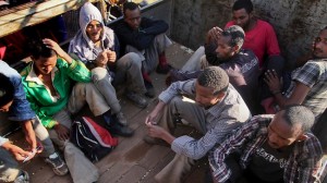 Survivors of an incident where 43 Ethiopians suffocated to death in a truck container