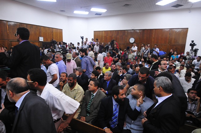 Cairo’s Administrative Judiciary Court fills up with lawyers, press and observers (File photo: Hassan Ibrahim)