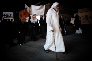 Bahraini Shiâa Muslims take part in an anti-government demonstration in the village of Sitra, South of Manama on 30 July (Photo: AFP /Mohammed Al-Shaikh)