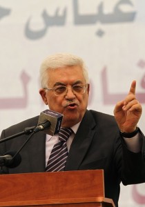 Palestinian Authority President Mahmud Abbas addresses students in the West Bank city of Ramallah on 26 August AFP PHOTO / ABBAS MOMANI