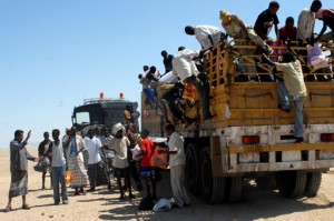 Somali refugees at a UNHCR reception center in Yemen (File photo) AFP PHOTO / Khaled Fazaa