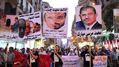 A wide range of political parties joined together to march from Talaat Harb Square Hassan Ibrahim