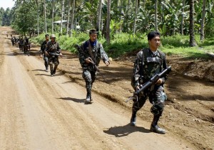Philippines security forces mount a patrol on the island of Mindanao (File photo) AFP PHOTO