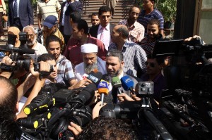Scene outside the Supreme Administrative Court on 22 September after the court issued two judgments concerning repeating the People’s Assembly elections Mohamed Omar