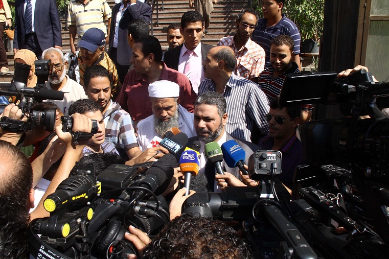 Scene outside the Supreme Administrative Court on 22 September after the court issued two judgments concerning repeating the People’s Assembly elections Mohamed Omar