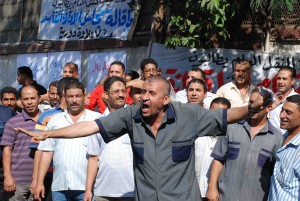Transport workers protesting on 18 September 2012 Mohamed Omar