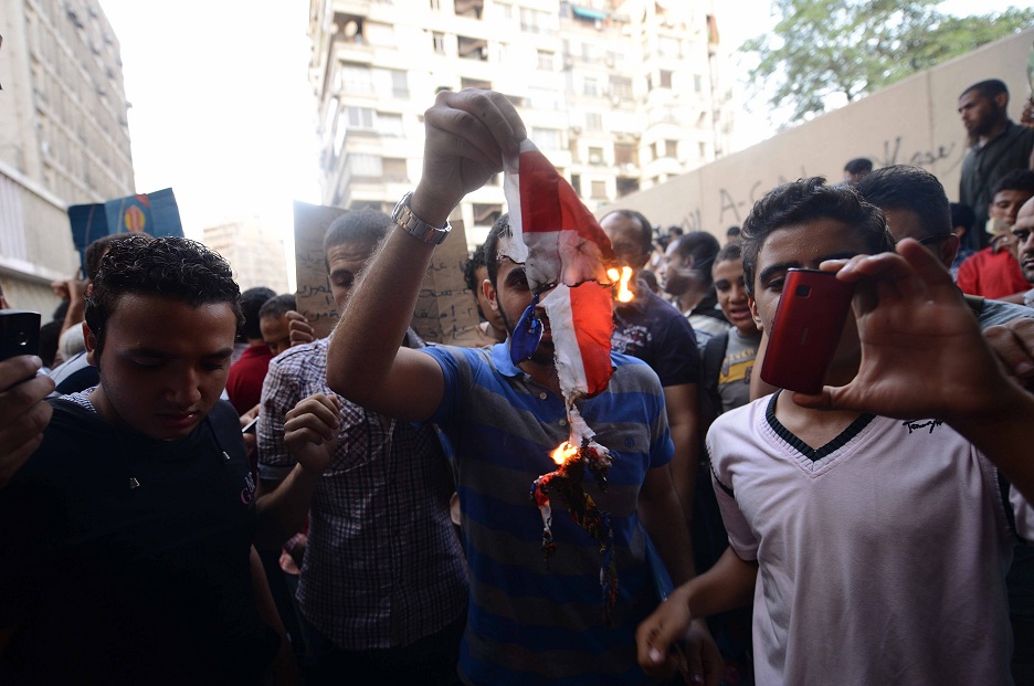 Abu Islam Ahmed Abdallah is alleged to have burned a copy of the Bible during the recent protests in front of the American Embassy Mohamed Omar