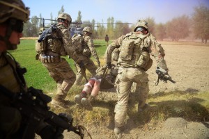 A suicide bomber had killed a NATO soldier and a civilian employee and four members of the Afghan intelligence service. (AFP Photo/ Munir uz-Zaman)