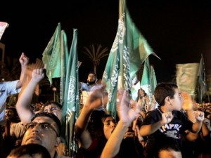 Militants from Hamas and the PRC claimed responsibility for the rocket fire in a statement. (AFP PHOTO)