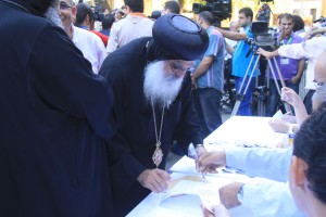 The final selection and announcement of the Coptic Orthodox Church's new pope will take place on 4 November. (PHOTO BY AHMAD AL MALKI)