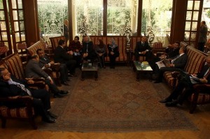 Judges on strike inside the Judges Club. (DNE/ Mohamed Omar)