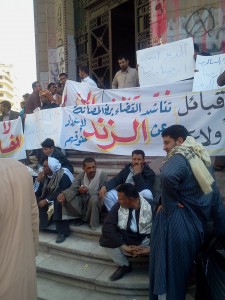 The tribe members accuse El-Zend of illegally seizing 400 feddans of their lands. As he has judicial immunity, they are currently unable to sue him. (Photo By Fady Salah)