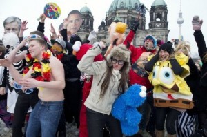 The Harlem Shake dance originates from Harlem, New York. It became an online trend in February 2013 after a YouTube video of a group dancing the Shake went viral. (File Photo) (AFP\Photo)