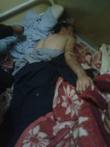 Political activist Mohamed Gamal bearing signs of what is claimed to be torture (Mahalla 6 April Facebook page)