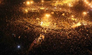 Dozens of protesters gathered on the Qasr Al-Nile Bridge in response, blocking the bridge and setting tyres on fire. (File Photo) (AFP Photo)