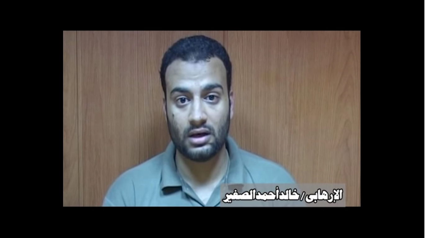 The Ministry of Defence’s latest video presents numerous individuals speaking of participating in a terrorist cell organised by the Muslim Brotherhood, but relatives and activists worry their testimonies may have been elicited under duress (credit: Ministry of Defence)