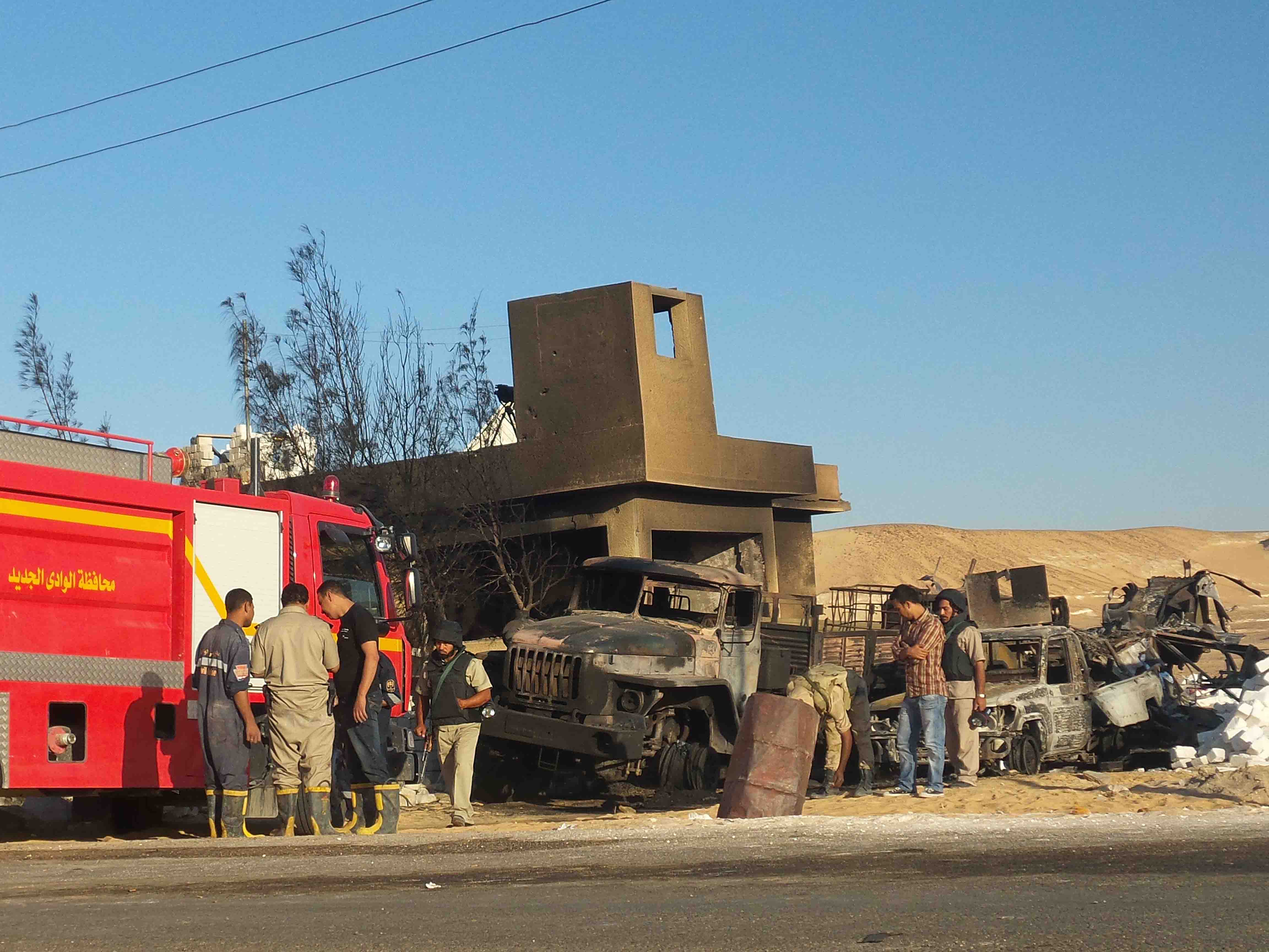 File photo of the aftermath of an explosion in Egypt (Photo by Mohsen Nabil / DNE)