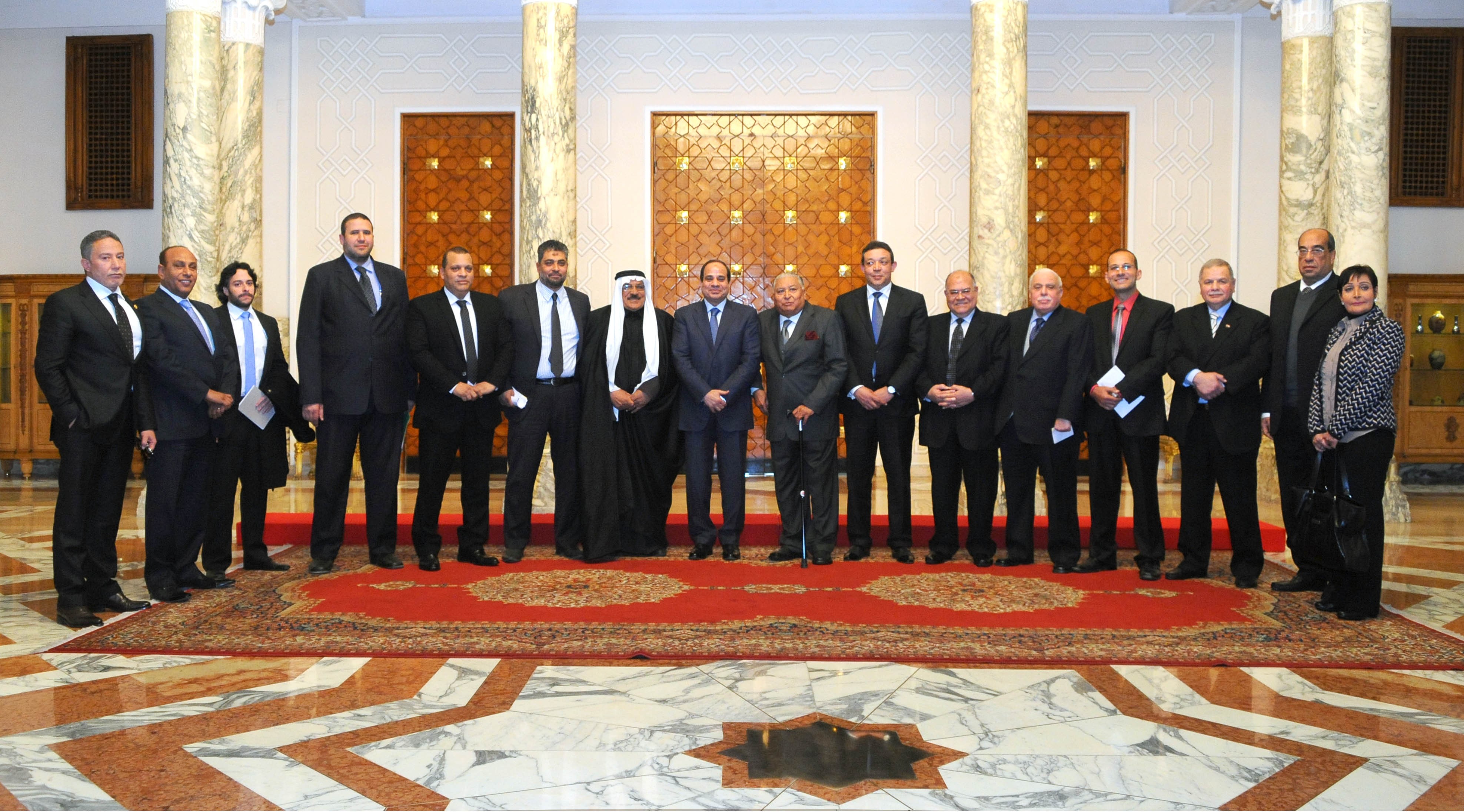 2)Abdel Fattah Al-Sisi held a two-day meeting with representatives of political parties in January 2015. (Photo by Presidential Office)