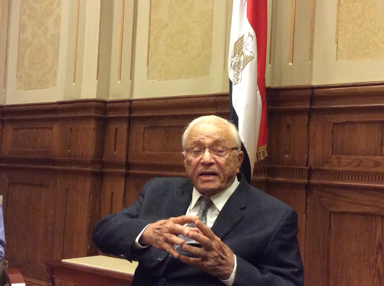 Every single incident in the report is documented, report delayed because Brotherhood refuses to participate, says Fouad Abdel-Moneim Riad (DNE Photo)