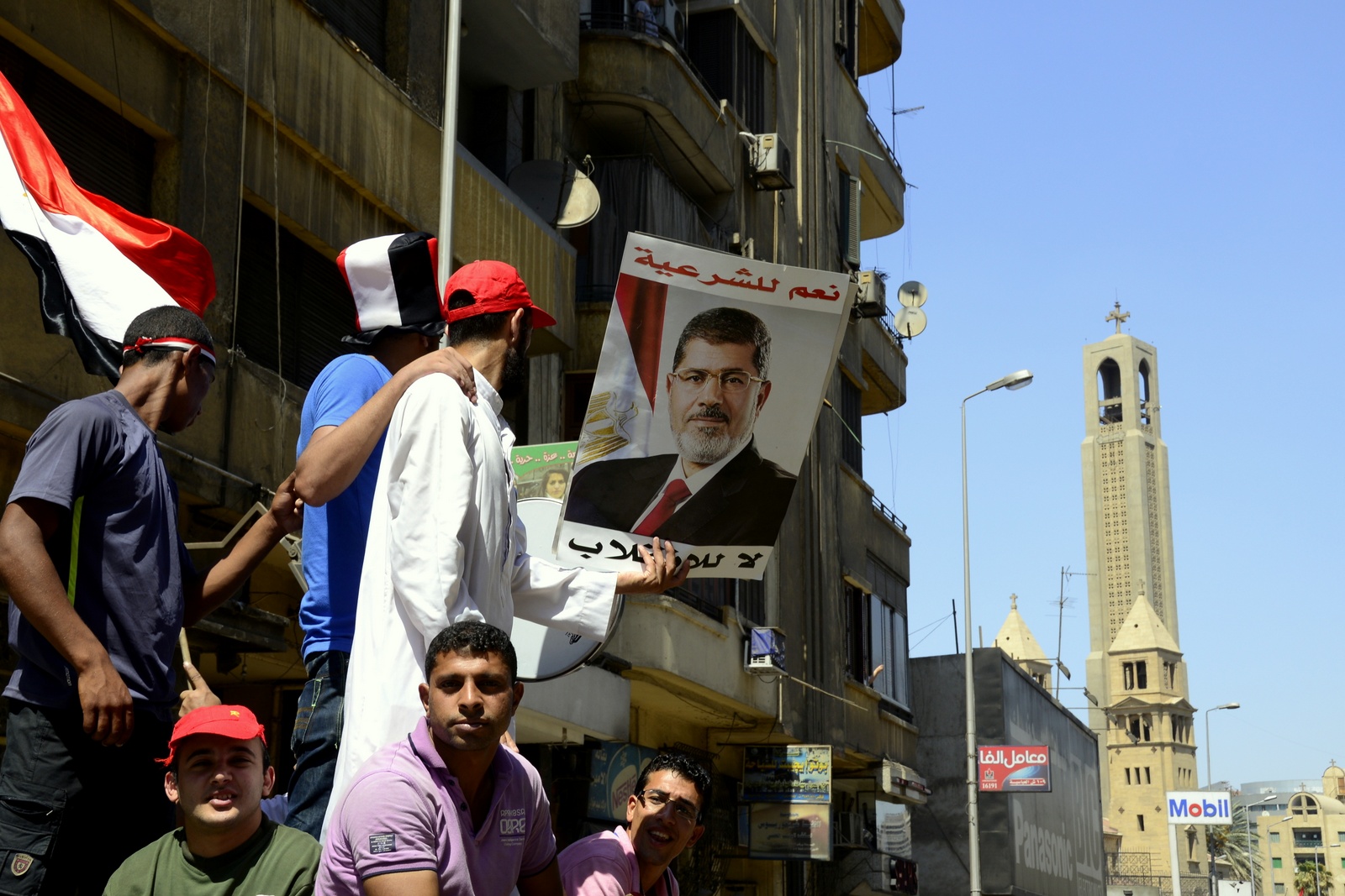 Morsi supporters march from Ramses Square to Rabaa sit in (Photo by Aaron T Rose/DNE)