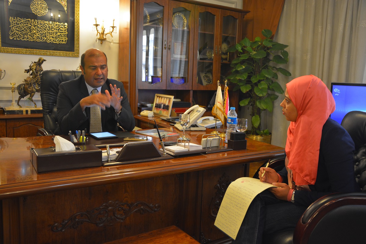 In an interview with Daily News Egypt, Minister of Supply Khaled Hanafy spoke on the development of the subsidy system and the ministry’s recent projects. (Photo by Amany Kamal)