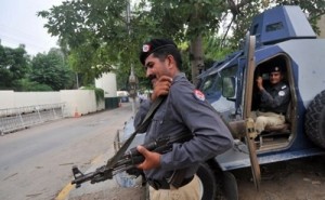 Police and soldiers were maintaining a highly visible presence on the streets in Lahore, Pakistan (AFP Photo)