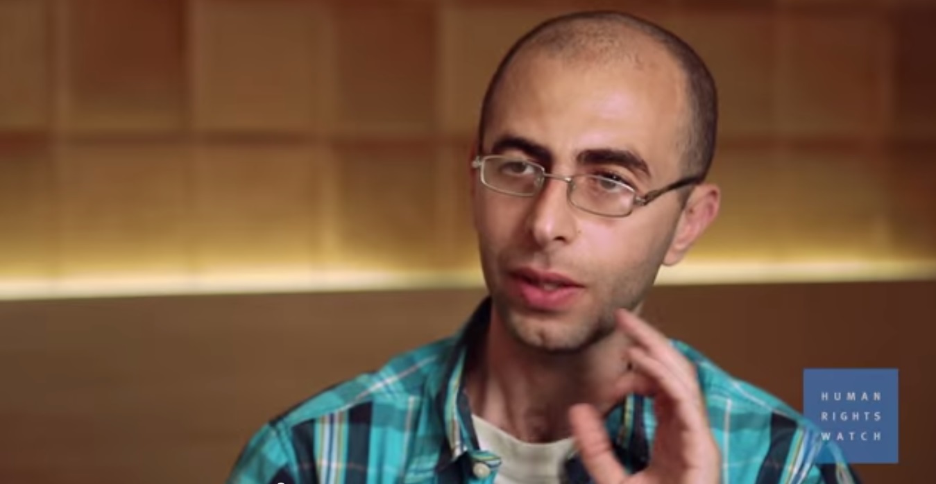Mohamed Tarek provided testimony for a Human Rights Watch report on violence in Egypt (Screen grab from Human Rights Watch video)
