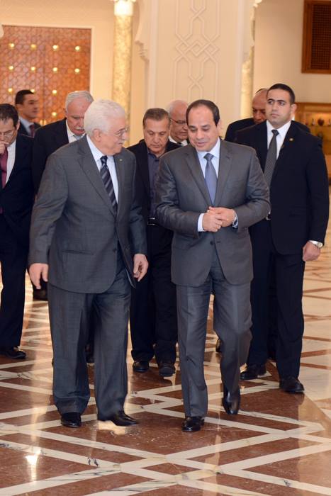 President Abdelfattah Al-Sisi with PA Mahmoud Abbas (Abu Mazen) in March (Photo DNE Handout)
