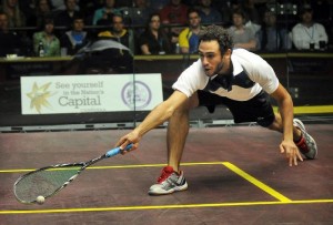 Egypt's Ramy Ashour pictured during the Australian Open squash tournament in Canberra on 19 August 2012