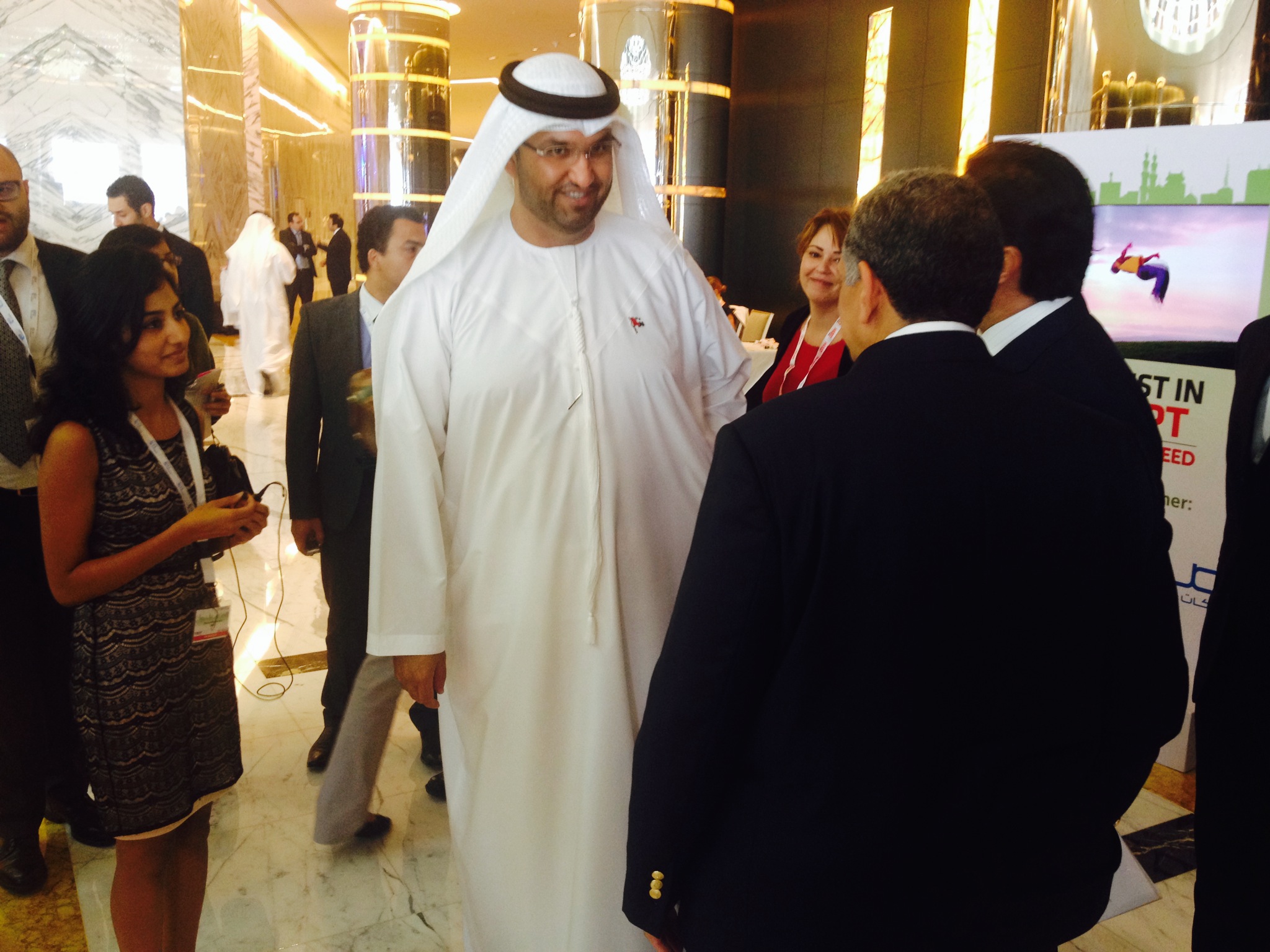Sultan Al-Jaber,” the UAE Minister of State, attended the ‘Invest in Egypt 2014’ conference in Abu Dhabi on Thursday.