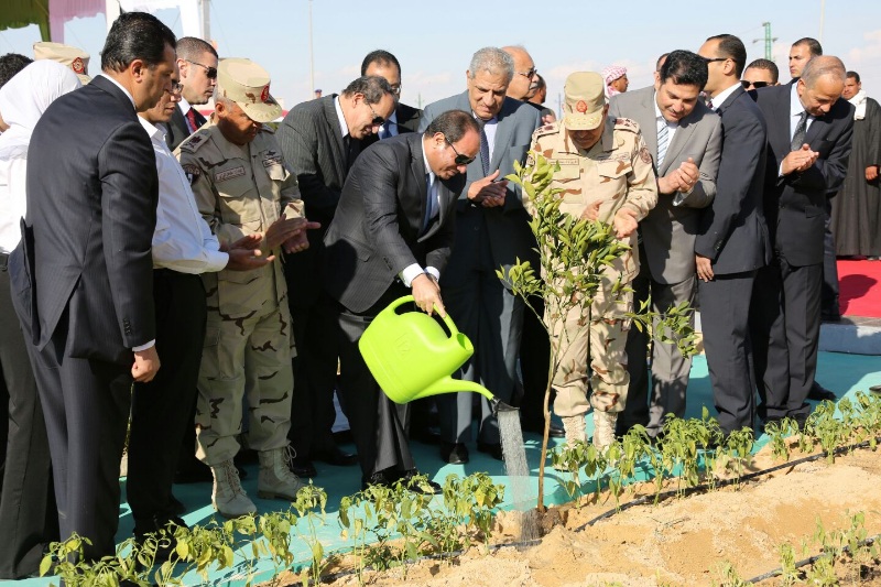 Al-Sisi promised that the agricultural lands will not only provide economic stability to farmers, but will provide places of residence and services to them and their families.