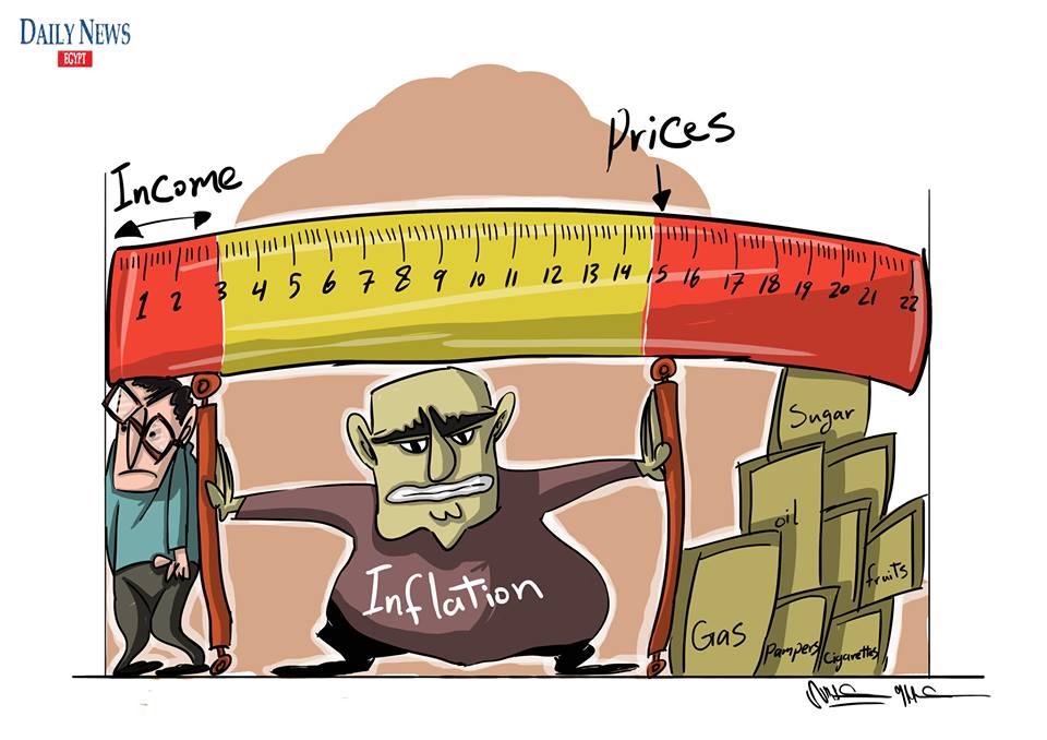 In Cartoon Inflation Puts Pressure On Egyptians Daily News Egypt
