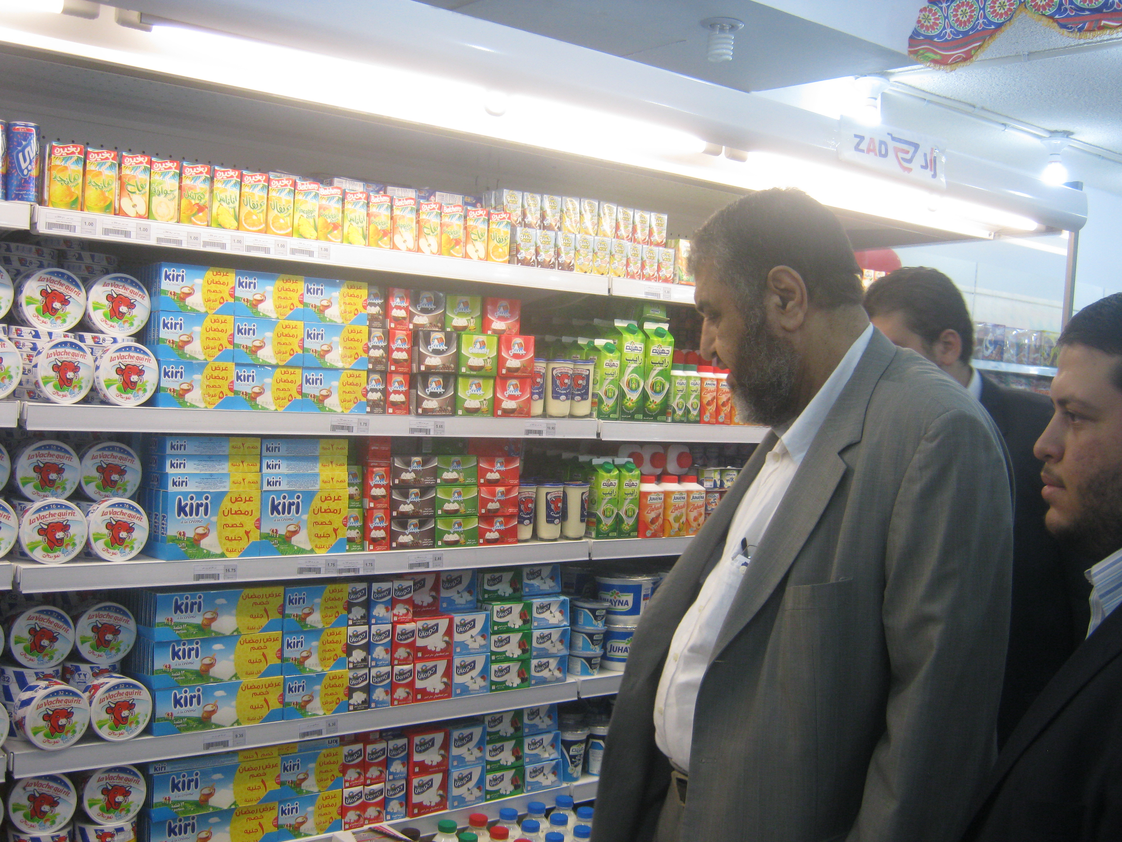 Khairat Al-Shater, the business man and the Muslim brotherhood leader while he was opening “Zad” Supermarket in Nasr City in 2012. (Photo by Mohamed Omar/File Photo)