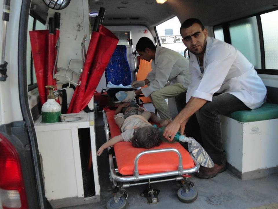The Palestinian Ministry of Interior say that Israel violated a seven-hour humanitarian ceasefire after at least 30 were injured in the shelling of a house in a refugee camp on the western coast of Gaza. (Photo Palestinian health ministry handout)