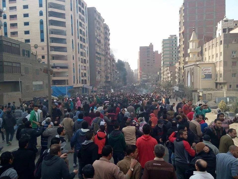 At least 12 protesters were killed Sunday in Matariya, a working class area in north-eastern Cairo, that has become a flashpoint of anti-government protests since the beginning of the 25 January Revolution (Photo by Hamed Abu El-Dahab)