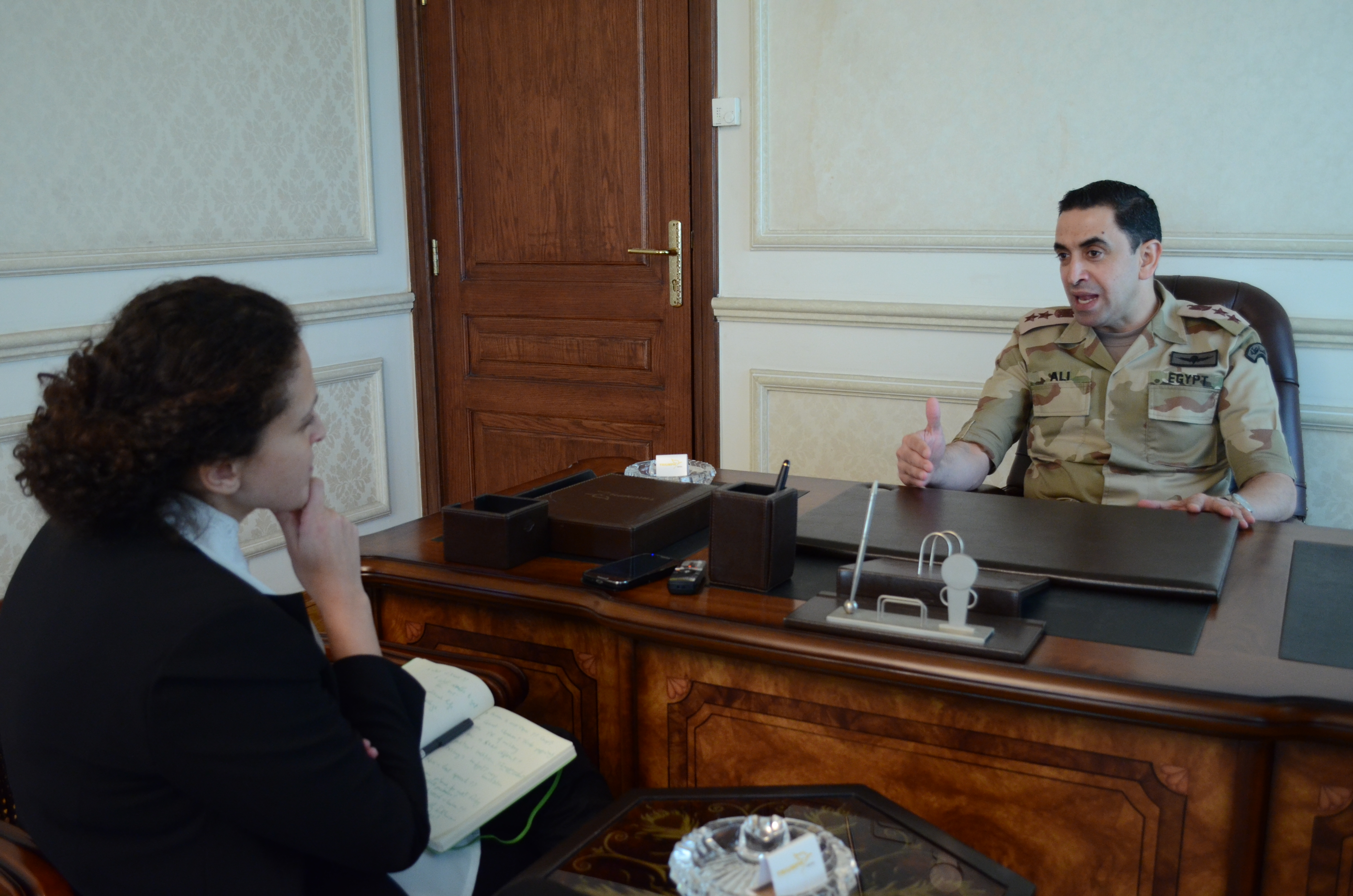 Daily News Egypt sat down with the official spokesman of the armed forces, Colonel Ahmed Ali, for an in-depth discussion of the situation (Photo by Haleem ElShaarany)
