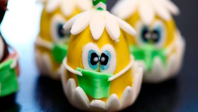 Chocolate makers in the US, England, and Switzerland made Easter chocolate rabbits wearing face masks, while in Scotland, bakeries made chocolate eggs wearing medical masks.