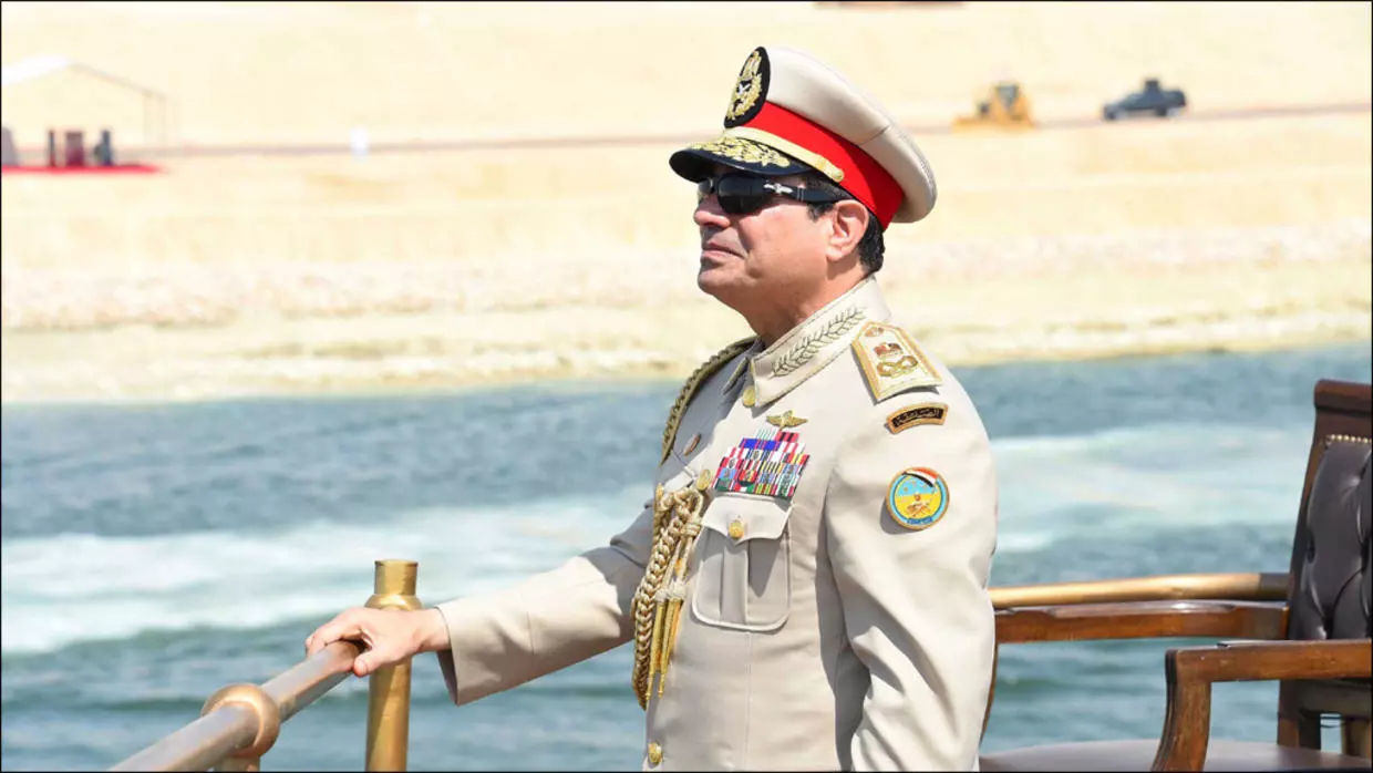 President Abdel Fattah Al-Sisi during the inauguration of the New Suez Canal in August 2015