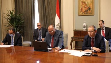 Egyptian Minister of Foreign Affairs Sameh Shoukry During the teleconference meeting Egypt, Cyprus, Greece, France and the United Arab Emirates (UAE) discussed on Monday the latest developments in the Eastern Mediterranean