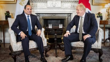 Egyptian President Abdel-Fattah Al-Sisi and British Prime Minister Boris Johnson