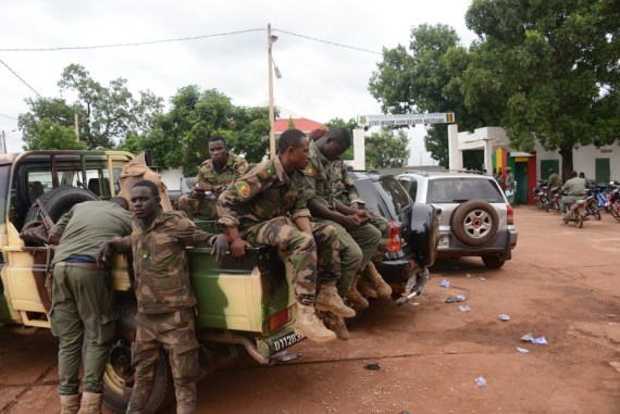 Mali's mutinous soldiers were seen in front of a military camp in Kati, near Bamako, Mali, on Aug. 19, 2020. (Xinhua/Habib Kouyate)