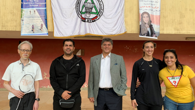 Japanese Ambassador to Egypt Masaki Noke has, on the invitation of the Egyptian Badminton Federation, attended the first Air Badminton Championship, which was held on 21 November at the Cairo International Stadium