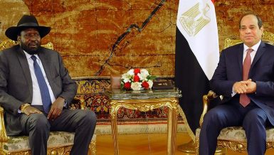 President of South Sudan Silva Kiir With President of Egypt Abdel Fatah Al Sisi