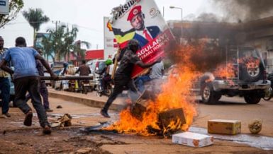 Kyagulanyi or Bobi Wine arrest on Wednesday in the eastern district of Luuka for allegedly flouting COVID-19 guidelines sparked sporadic protests in some parts of the east African country Uganda
