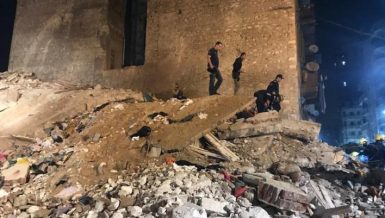 At least six persons were killed in a building collapse in Egypt's northern coastal city of Alexandria
