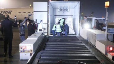 Egypt received the first batch of Chinese anti-coronavirus vaccine late on Thursday to help fight against the COVID-19 epidemic.