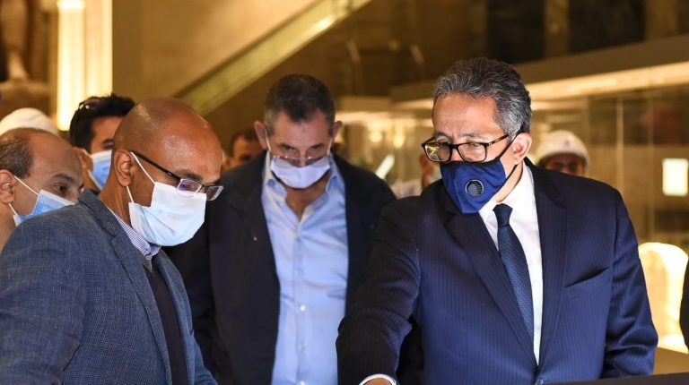 Minister of Tourism and Antiquities Khaled Al-Anani and Mohamed Amin, Adviser to the President for Financial Affairs, visited the Museum of Egypt's Capitals in the New Administrative Capital (NAC), to monitor the progress of work there.