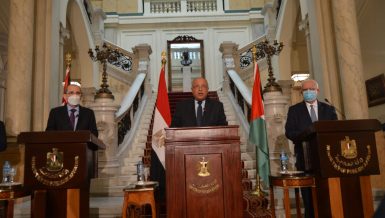 Egypt has called for holding an international conference with Germany, France, and Jordan, in the so-called “Munich format” to stimulate the Palestinian-Israeli peace process. It came during a Saturday joint press conference by Foreign Ministers of Egypt, Jordan, and Palestine in Cairo.
