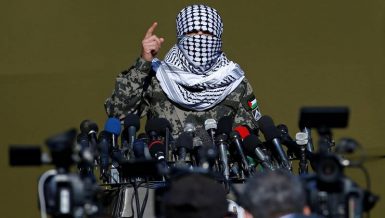 Around 12 militant groups, including al-Qassam Brigades, Hamas movement's armed wing, held on Tuesday the first-ever joint military maneuver in the Gaza Strip called "The Hard Corner."