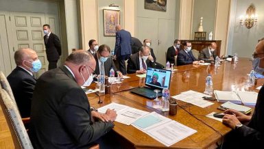 Egypt’s Minister of Foreign Affairs Sameh Shoukry and Minister of Water Resources and Irrigation Mohamed Abdel Aaty participated, on Sunday, in a joint meeting regarding the Grand Ethiopian Renaissance Dam (GERD).